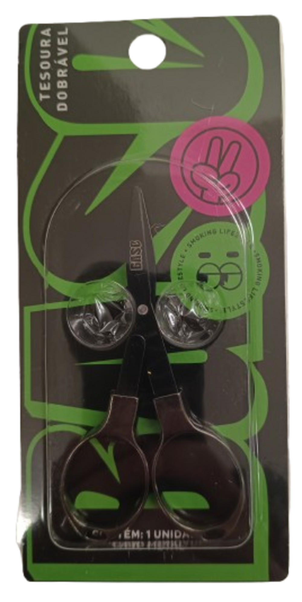 Tesoura Base Dobravel para Cortar Tabaco Preta